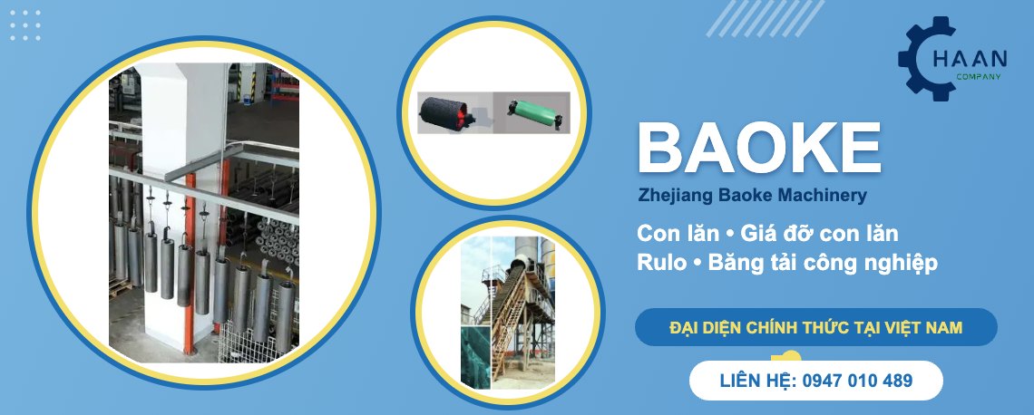 BAOKE – con lăn, rulo, băng tải – Cơ Điện Hà An đại diện tại Việt Nam