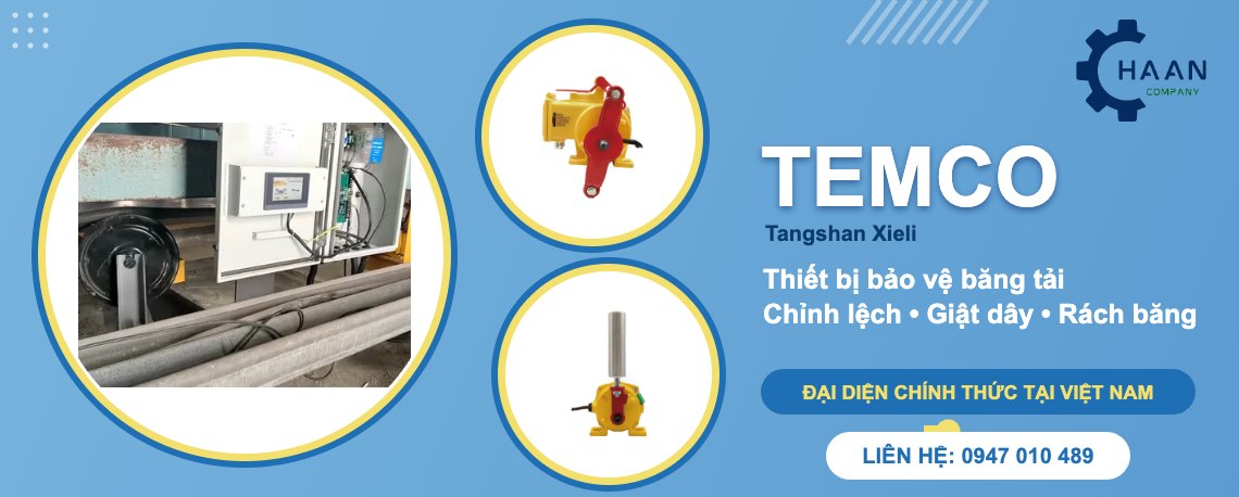 TEMCO Tangshan Xieli – thiết bị bảo vệ băng tải – Cơ Điện Hà An đại diện tại Việt Nam